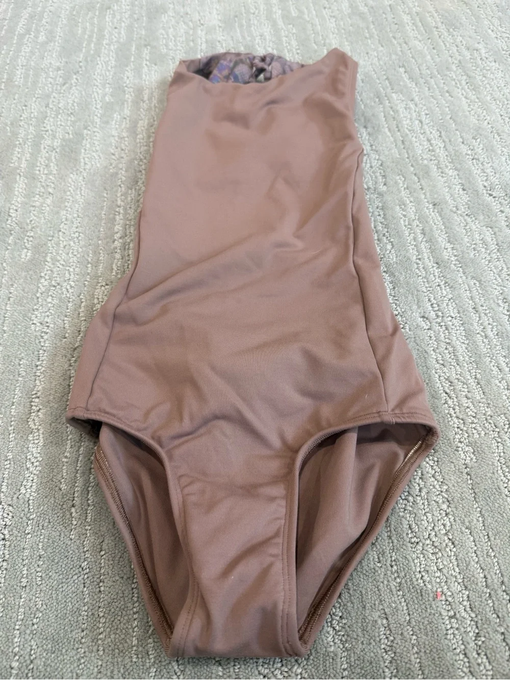 Sylvia P Child 8 Brown Lace Up Back Gymnastics Dance Leotard